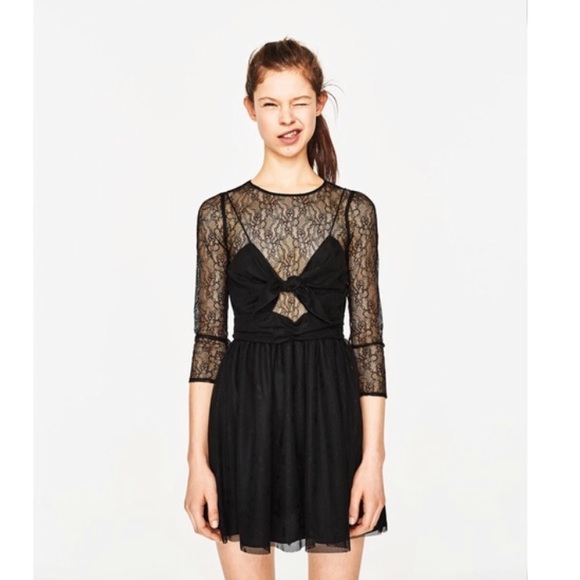 Zara Dresses & Skirts - Zara Lace mesh dress NWT